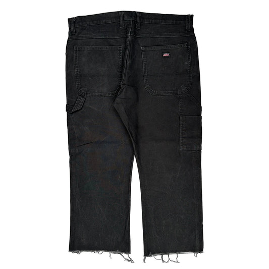 Double Knee Dickies Carpenter Jeans - 38W 25L Black Cotton