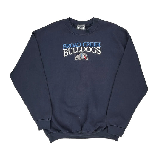 Broad Creek Bulldogs Lee College Sweatshirt - XL Navy Cotton Blend