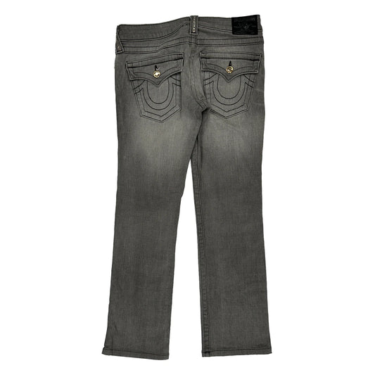 True Religion Slim Fit Jeans - 30W UK 8 Grey Cotton