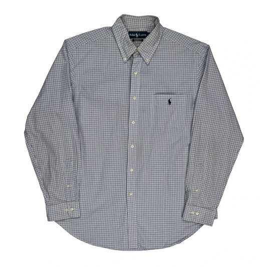 Ralph Lauren Checked Shirt - Large Blue Cotton
