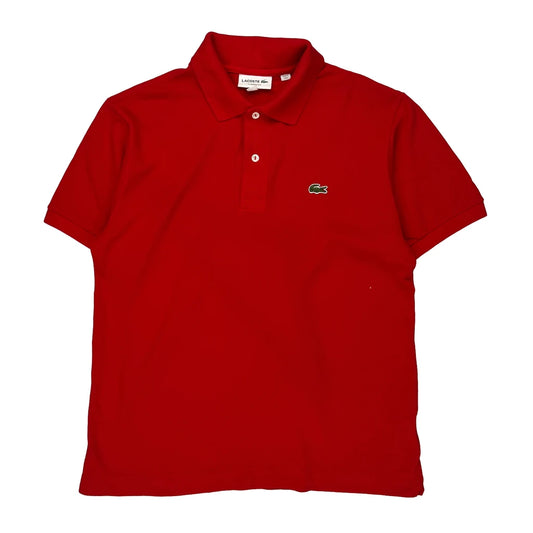 Lacoste Polo Shirt - Medium Red Cotton