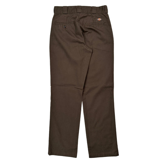 Vintage Dickies Trousers - 29W 33L Brown Cotton Blend