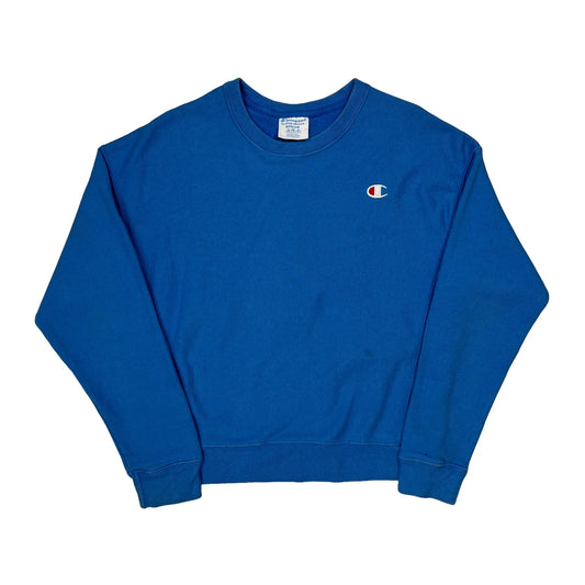 Vintage Reverse Weave Champion Sweatshirt - Medium Blue Cotton