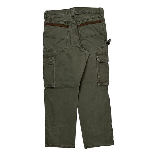 Vintage Wrangler Cargo Trousers - 32W 29L Green Cotton