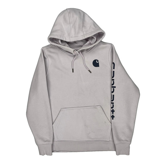 Carhartt Hoodie - Large Grey Cotton Blend