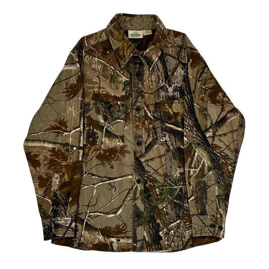 Age 15 Red Head Camo Jacket - Large Green Cotton