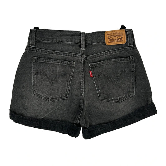 Levis Denim Shorts - 25W UK 6 Grey Denim