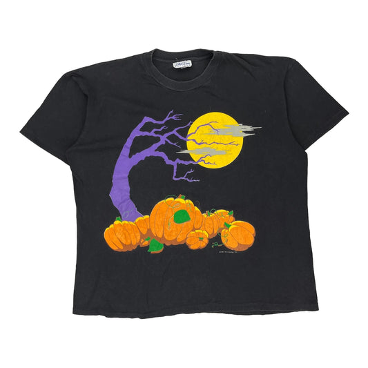 Halloween Lillian Single Stitch T-Shirt - Large Black Cotton