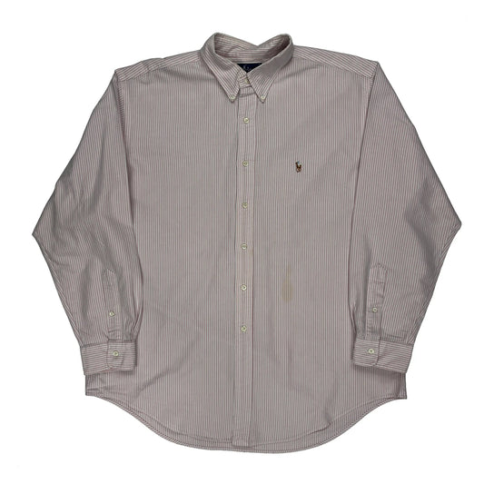 Ralph Lauren Striped Shirt - XL Pink Cotton