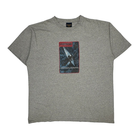 Space Graphic Woolrich Graphic T-Shirt - XL Grey Cotton Blend