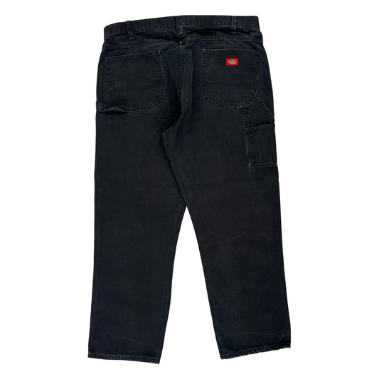 Dickies Carpenter Trousers - 38W 31L Black Cotton