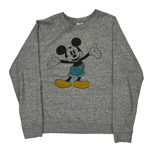 Mickey Mouse Levis Cartoon Sweatshirt - XS Grey Cotton