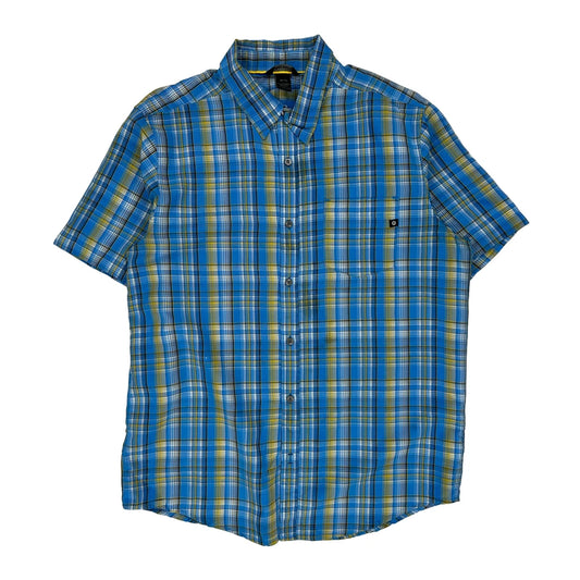 Marmot Checked Short Sleeve Shirt - XL Yellow Polyester