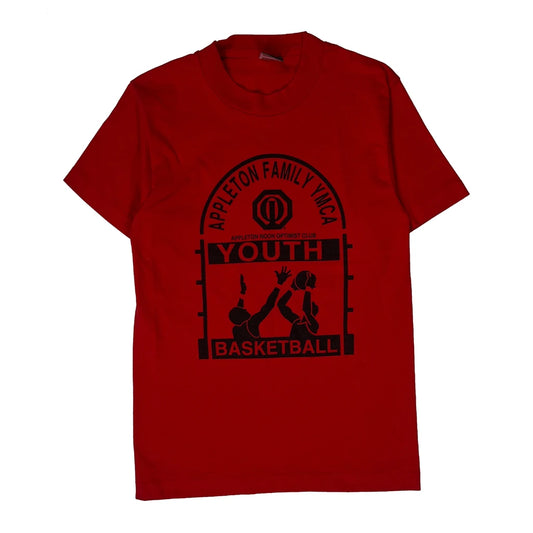 Appleton Family Ymca Youth Basketball Fruit Of The Loom Graphic T-Shirt - Small Red Cotton Blend