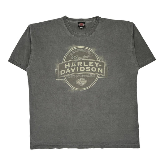 Vintage St Augustine Harley Davidson Graphic T-Shirt - XL Grey Cotton