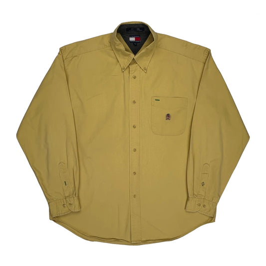 Tommy Hilfiger Shirt - Large Yellow Cotton
