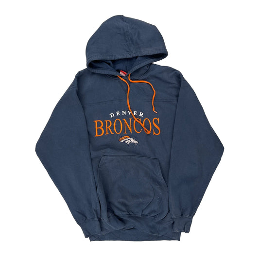 Denver Broncos Nfl Hoodie - Large Blue Cotton