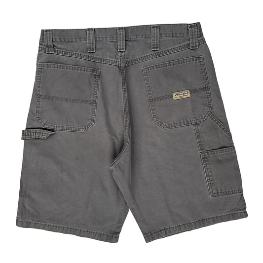 Wrangler Double Knee Carpenter Shorts - 34W 11L Grey Cotton