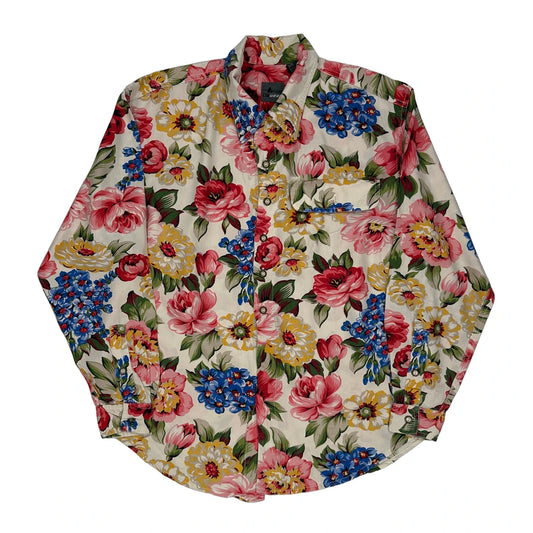 Liz Wear Floral Hawaiian Shirt - Small Multicoloured Polyester