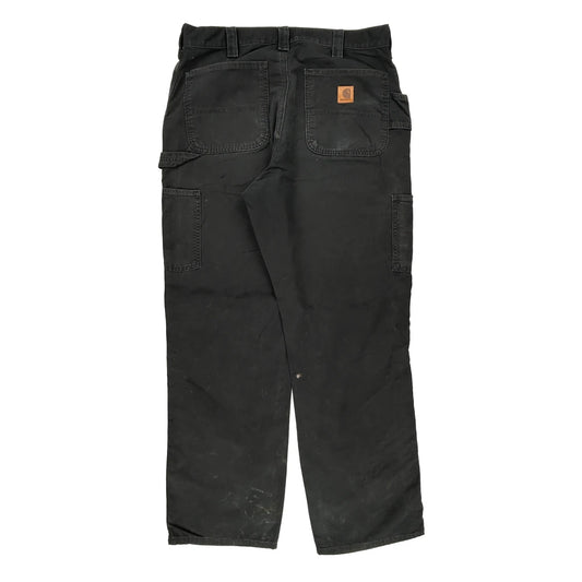 Carhartt Carpenter Trousers - 34W 32L Black Cotton