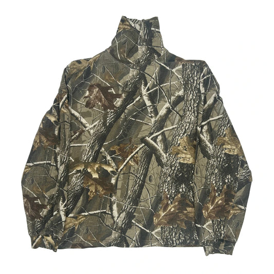 Guide Series Camo Long Sleeve T-Shirt - Medium Khaki Cotton