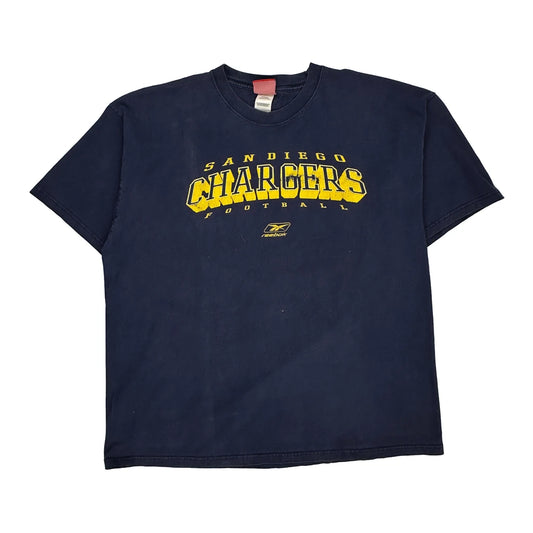 San Diego Chargers Reebok Nfl T-Shirt - XL Navy Cotton