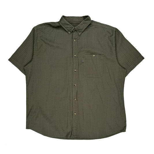 Woolrich Short Sleeve Shirt - XL Green Cotton