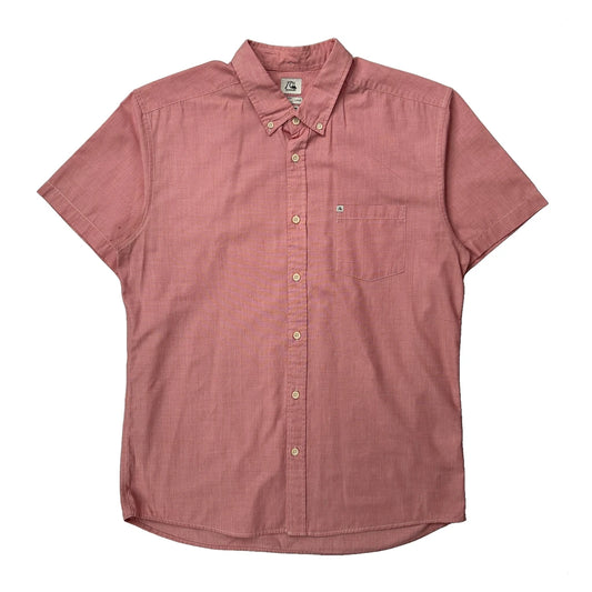 Vintage Quiksilver Short Sleeve Shirt - Large Red Cotton