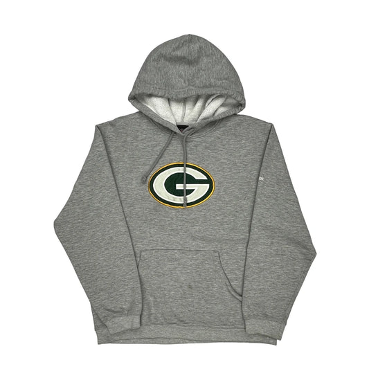 Green Bay Packers Reebok Nfl Hoodie - Medium Grey Cotton Blend