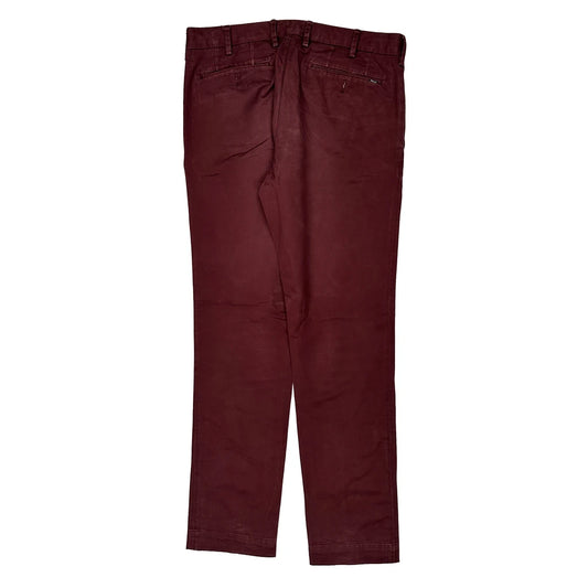 Polo By Ralph Lauren Chinos - 34W 32L Burgundy Cotton