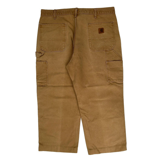 Vintage Carhartt B11 Brn Carpenter Trousers - 36W 25L Brown Cotton