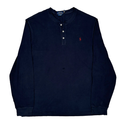 Polo By Ralph Lauren Long Sleeve T-Shirt - XL Navy Cotton