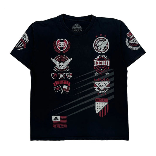 Mma Ecko Unltd Graphic T-Shirt - Large Black Cotton