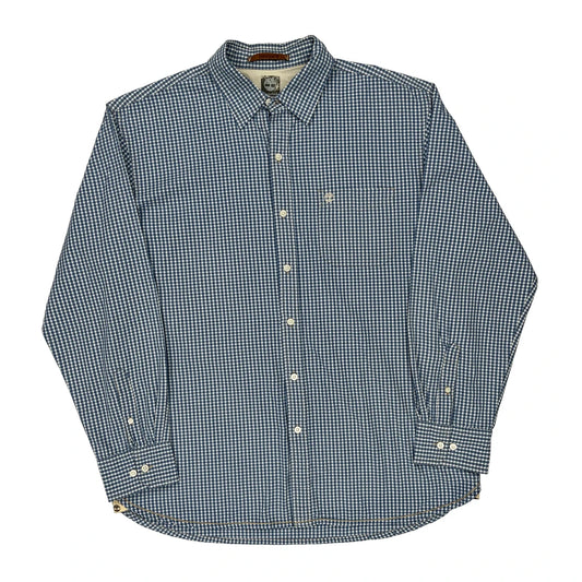 Timberland Checked Shirt - Large Blue Cotton