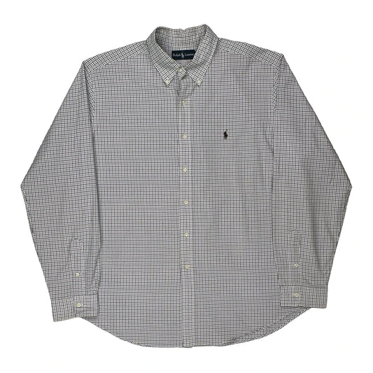 Ralph Lauren Checked Shirt - 2XL Blue Cotton