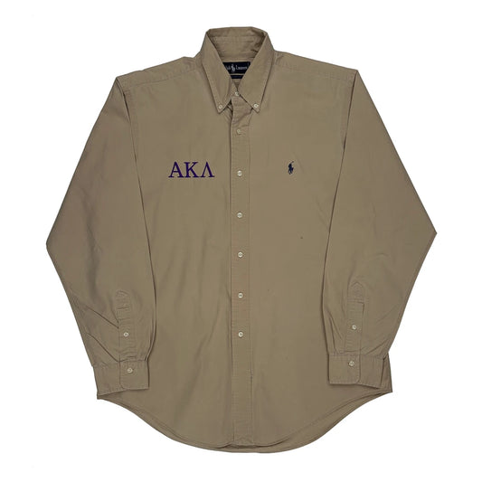 Ralph Lauren Shirt - Large Beige Cotton