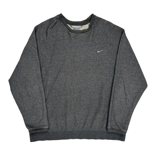 Nike Sweatshirt - XL Grey Cotton Blend