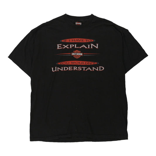 Vintage black Louisville, Kentucky Harley Davidson T-Shirt - mens x-large