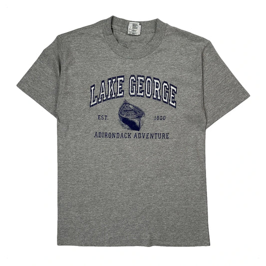Lake George Adirondack Adventure Majestic T-Shirt - Small Grey Cotton