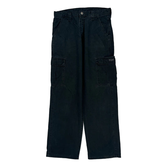 Wrangler Cargo Trousers - 30W 32L Black Cotton