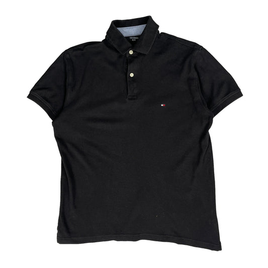 Tommy Hilfiger Polo Shirt - Small Black Cotton