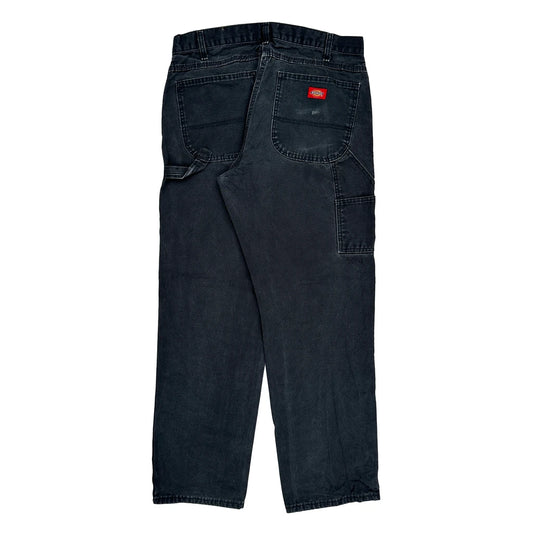 Vintage Dickies Carpenter Trousers - 33W 32L Black Cotton