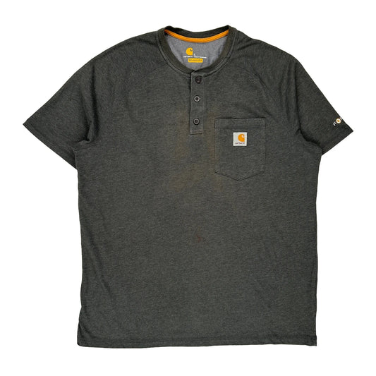 Carhartt T-Shirt - Large Grey Cotton