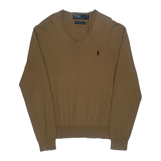 Vintage Polo By Ralph Lauren Jumper - Medium Beige Cotton