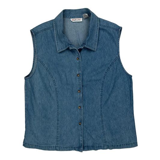 Talbots Denim Gilet - XL Blue Cotton