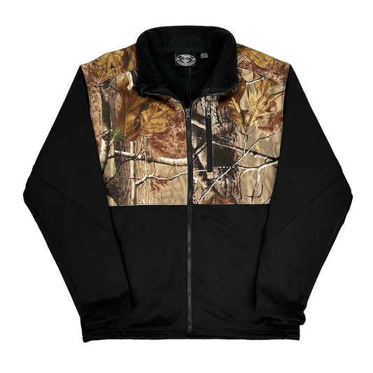 Outdoor Tag Safari Camo Fleece Jacket - Medium Black Polyester