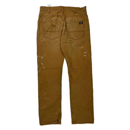 Dickies Trousers - 32W 32L Brown Cotton