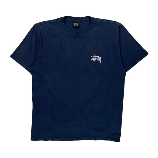 Streetwear Stussy T-Shirt - Medium Blue Cotton