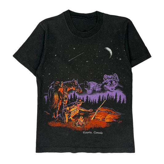 Victoria, Canada Unbranded Single Stitch T-Shirt - Small Black Cotton