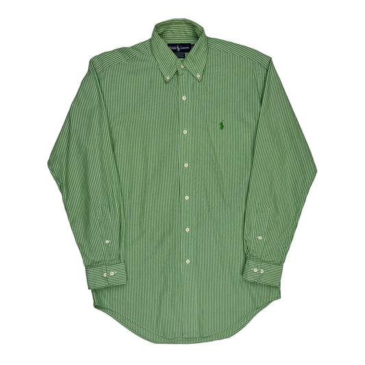 Ralph Lauren Striped Shirt - Small Green Cotton
